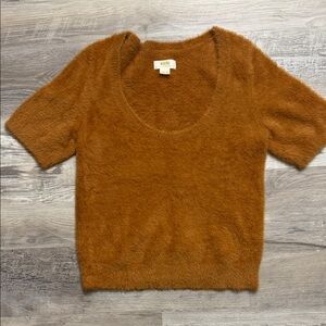 Maeve orange fuzzy sweater size M